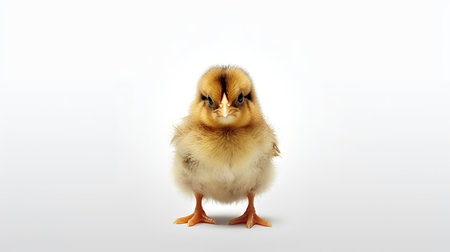 Photo of a chicken on white backgroundの素材