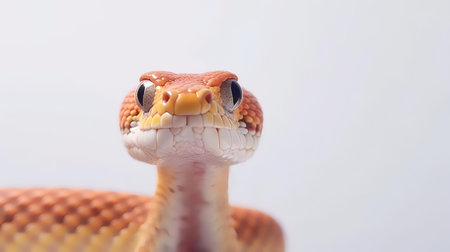 Photo of a corn snake on white backgroundの素材