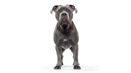 Photo of a cane corso on white backgroundの素材