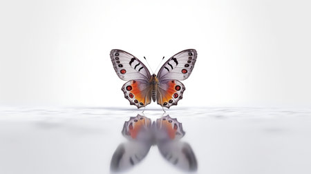 Photo of a butterfly on white backgroundの素材