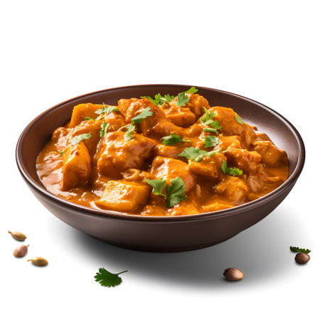 Curry on plate isolated on white backgroundの素材
