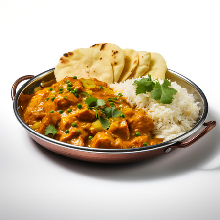 Curry on plate isolated on white backgroundの素材