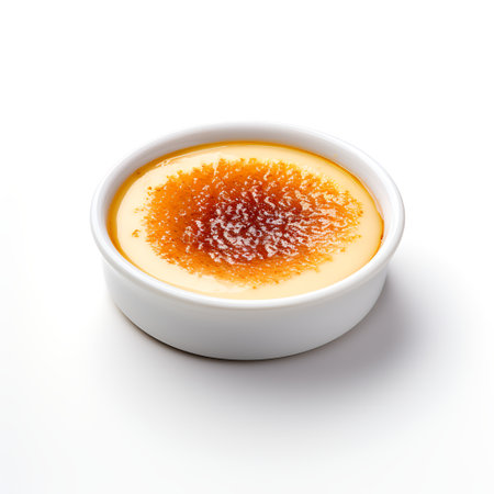 CrÃ¨me BrÃ»lÃ©e isolated on white backgroundの素材