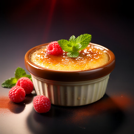 CrÃ¨me BrÃ»lÃ©e isolated on white backgroundの素材