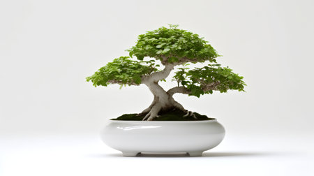 bonsai in a pot on a white background. Isolate.の素材