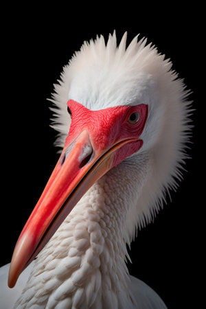 Photo of African Spoonbill on savanna at sunsetの素材