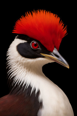 Photo of African Jacana on savanna at sunsetの素材