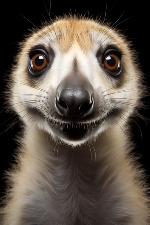 Photo of Meerkat on savanna at sunsetの素材