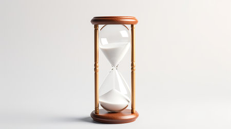 Photo of Minimalis hourglass isolated on white backgroundの素材