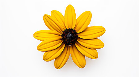 Photo of beautiful Black-Eyed Susan flower isolated on white backgroundの素材