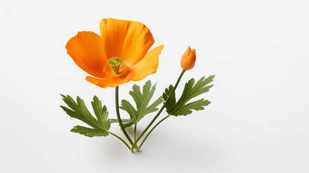 Photo of beautiful Calendula flower isolated on white backgroundの素材