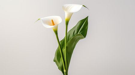 Photo of beautiful Calla Lily flower isolated on white backgroundの素材