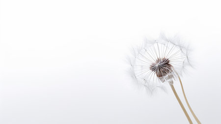 Photo of beautiful Dandelion flower isolated on white backgroundの素材