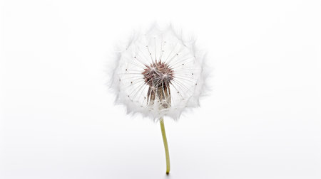 Photo of beautiful Dandelion flower isolated on white backgroundの素材