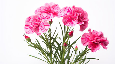Photo of beautiful Dianthus flower isolated on white backgroundの素材