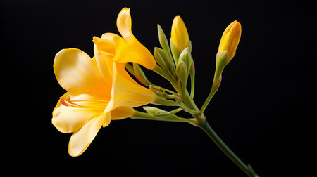 Photo of beautiful Freesia flower isolated on white backgroundの素材