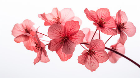 Photo of beautiful Heuchera flower isolated on white backgroundの素材