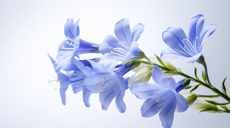 Photo of beautiful Jacob's Ladder flower isolated on white backgroundの素材