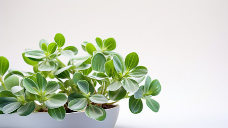 Photo of beautiful Peperomia flower isolated on white backgroundの素材