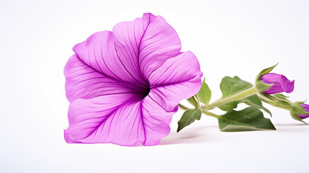 Photo of beautiful Petunia flower isolated on white backgroundの素材