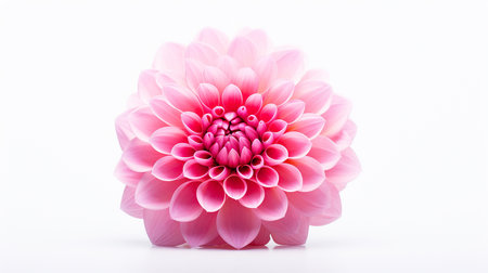 Photo of beautiful Pink flower isolated on white backgroundの素材