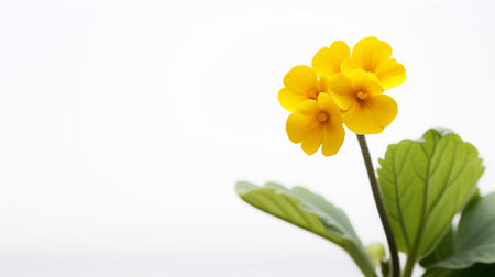 Photo of beautiful Primrose flower isolated on white backgroundの素材