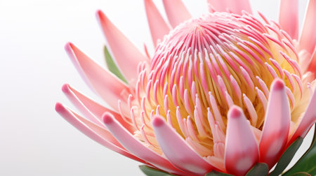 Photo of beautiful Protea flower isolated on white backgroundの素材