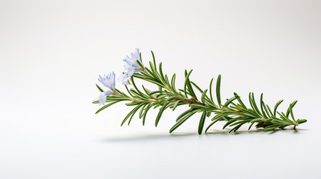 Photo of beautiful Rosemary flower isolated on white backgroundの素材