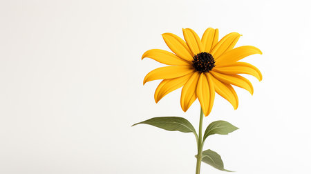 Photo of beautiful Rudbeckia flower isolated on white backgroundの素材