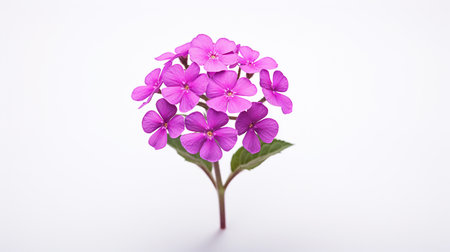 Photo of beautiful Verbena flower isolated on white backgroundの素材