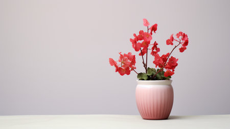 Photo of Heuchera flower in pot isolated on white backgroundの素材