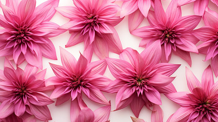 Bee Balm flower patterned backgroundの素材