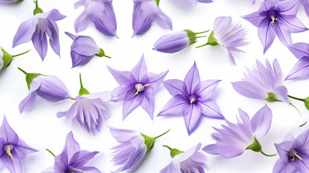 Bellflower flower patterned backgroundの素材