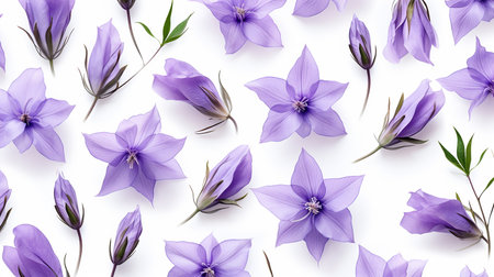 Bellflower flower patterned backgroundの素材