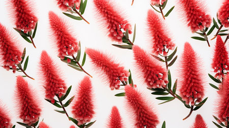 Bottlebrush flower patterned backgroundの素材