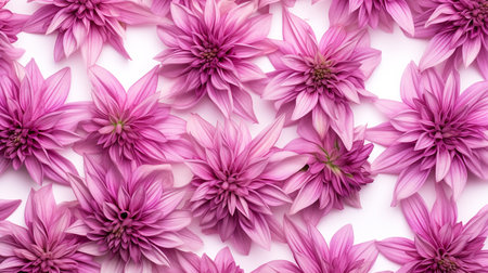 Bee Balm flower patterned backgroundの素材