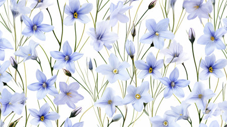 Blue Eyed Grass flower patterned backgroundの素材