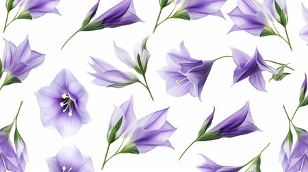 Bellflower flower patterned backgroundの素材
