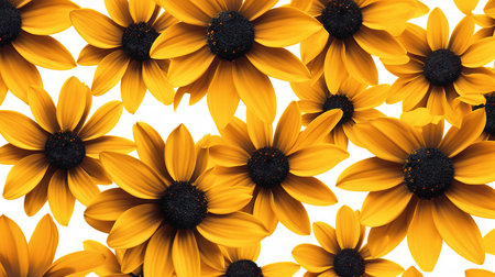 Black-Eyed Susan flower patterned backgroundの素材