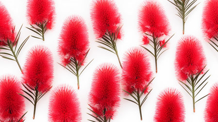 Bottlebrush flower patterned backgroundの素材