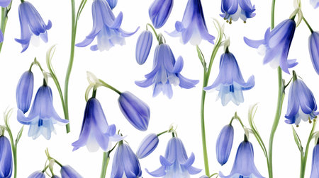 Bluebell flower patterned backgroundの素材