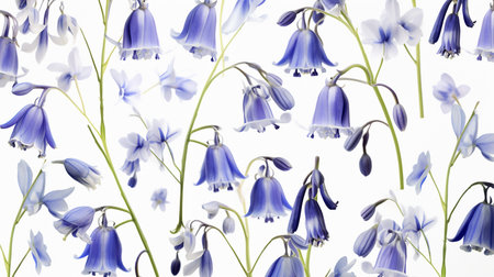 Bluebell flower patterned backgroundの素材