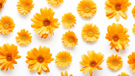 Calendula flower patterned backgroundの素材