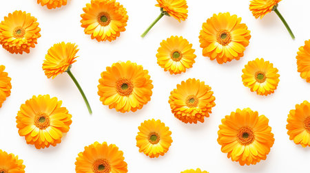 Calendula flower patterned backgroundの素材