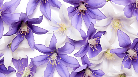 Columbine flower patterned backgroundの素材