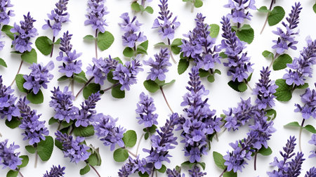 Catmint flower patterned backgroundの素材