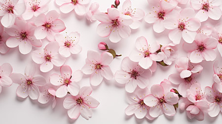 Cherry Blossom flower patterned backgroundの素材