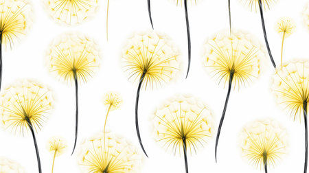 Dandelion flower patterned backgroundの素材