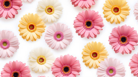 Gerbera flower patterned backgroundの素材