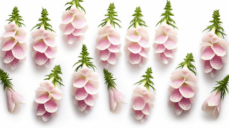 Digitalis flower patterned backgroundの素材